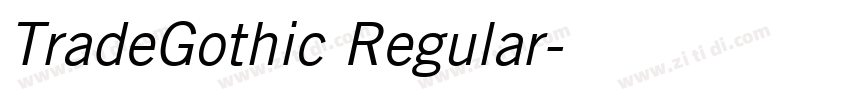 TradeGothic Regular字体转换